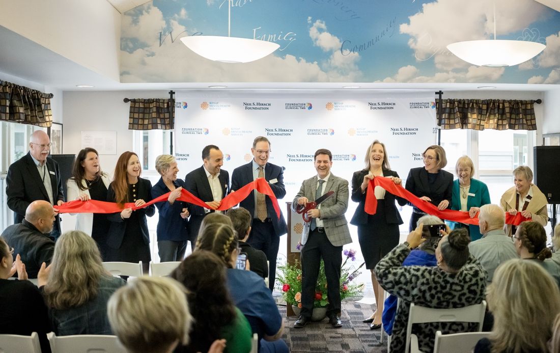 Ribbon-cutting ceremony at the Neil S. Hirsch TMS Clinic at Kitsap Mental Health Services in Bremerton, Washington